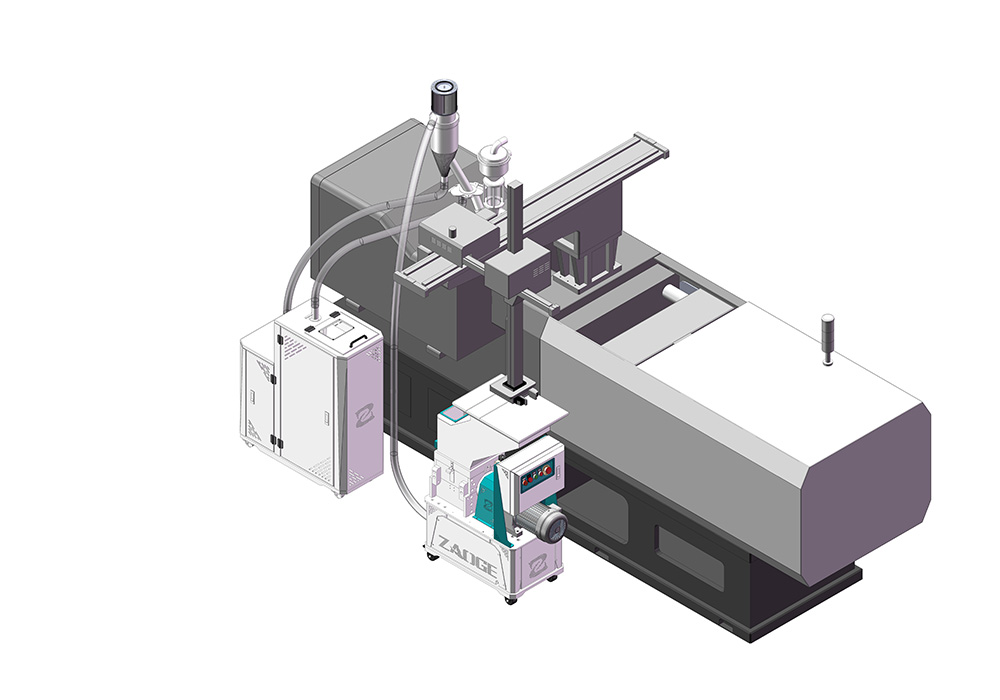 Slow Speed ​​Plastic Granulator Bakeng sa Hard Sprues