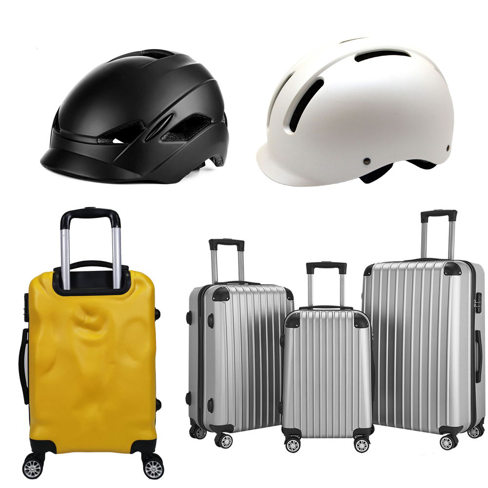 Injection molded for Helmets and suitcases